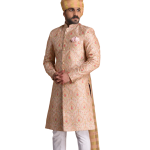 Lucknowi Heavy Embroidered Light Pink Royal Sherwani | Elegant Ethnic Wear | Jaipurio